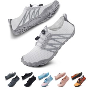 Home seekway water shoes for women adult quick dry aqua sock barefoot men for beach swim river pool lake hiking kayaking surfing gradient dark grey