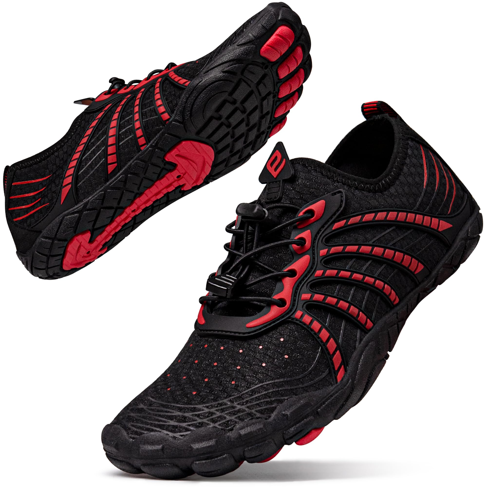 water shoes for women men, quick dry barefoot for workout, hiking, walking, yoga, and water sports, lightweight, non slip, athletic river shoes for outdoor sports and exercise black/red water shoes for women men, quick dry barefoot for workout, hiking, walking, yoga, and water sports, lightweight, non slip, athletic river shoes for outdoor sports and exercise black/red
