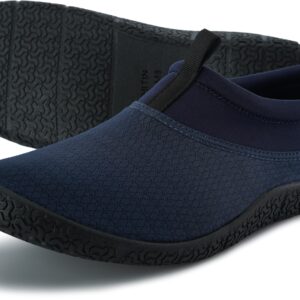 Home whitin water shoes for men quick dry swim barefoot aqua socks beach minimalist comfort surfing athletic boating running river sneaker blue/black
